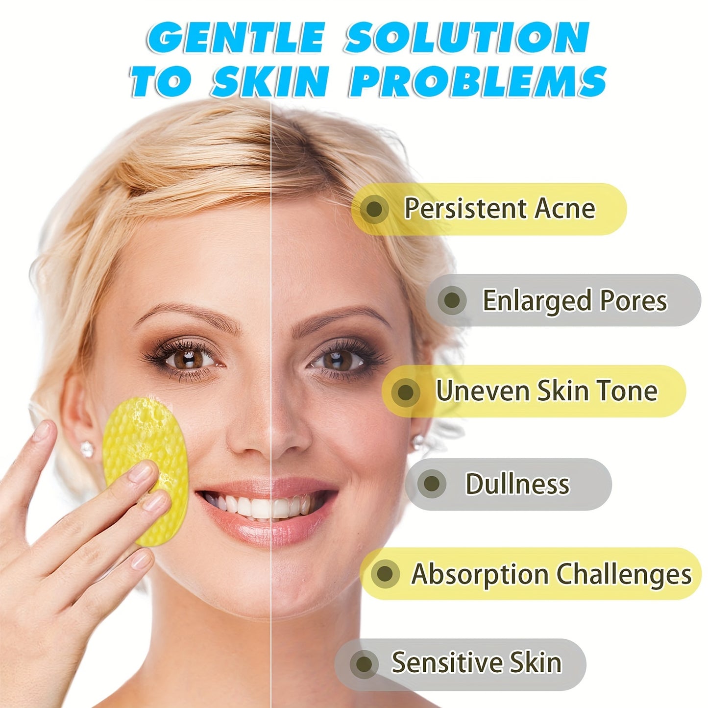 60PCS Turmeric Exfoliating Pads with Kojic Acid - Balance Skin Oil and Water, Remove Dead Skin Cells and Excess Keratin, Gentle and Effective Skin Renewal for Smooth and Radiant Complexion