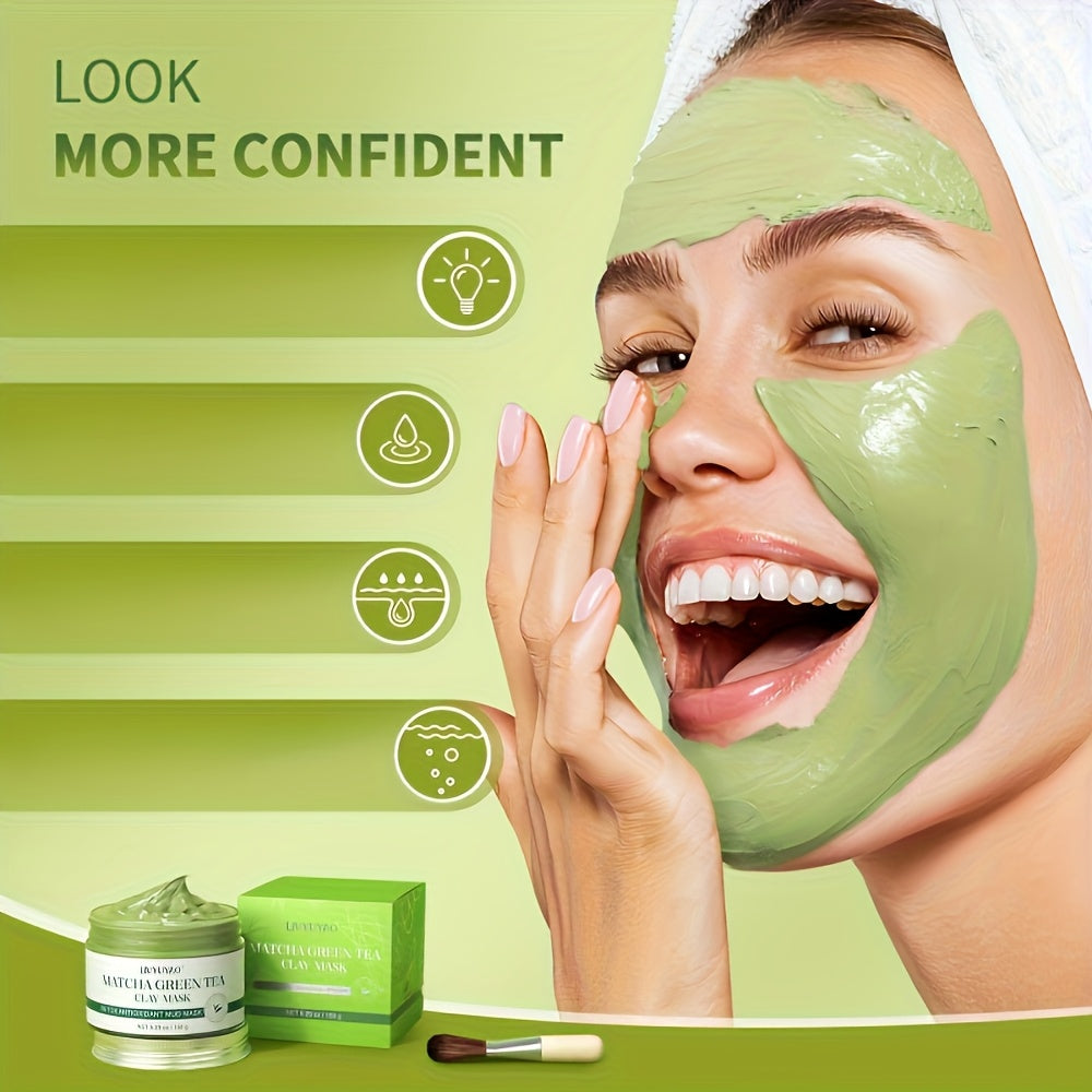 [Purifying|Green Tea] Purifying Green Tea Clay Mask 1pc - Volcanic Mud Deep Washing Face Skin 5.29oz
