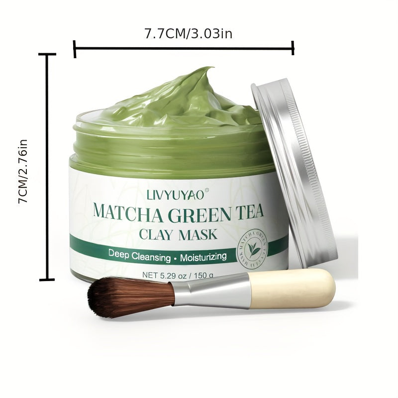 [Purifying|Green Tea] Purifying Green Tea Clay Mask 1pc - Volcanic Mud Deep Washing Face Skin 5.29oz